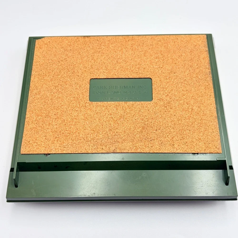 Vintage Park Sherman Telephone Index Pop Up Address Book Gold Avocado Green MCM‎